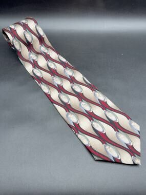 Vintage Cocktail Collection Martini Silk Tie Stonehenge Microscope 59in